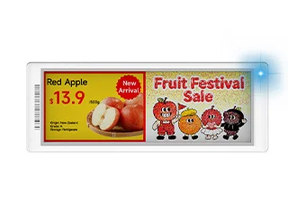 5.9 inch 4 colors ESL Price Long Strip Retail tags with Red, Black, Yellow, White Color