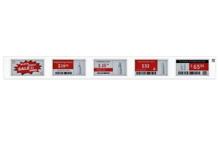 2.1 X 5 3c ESL Price Tag 3 color Five Screens in One Digital Price Label