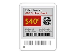 1.54 inch 4 Color ESL Price / Inventory Display Tag 7 Color LED with 5 years battery life